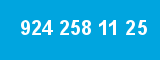 924 258 11 25 924 258 11 25